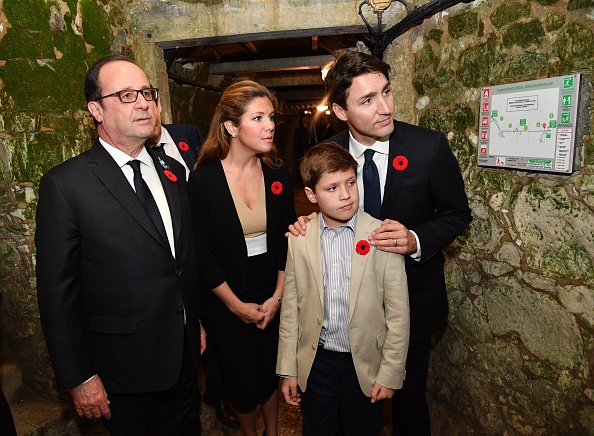Джастин Трюдо с женой и сыном Ксавье