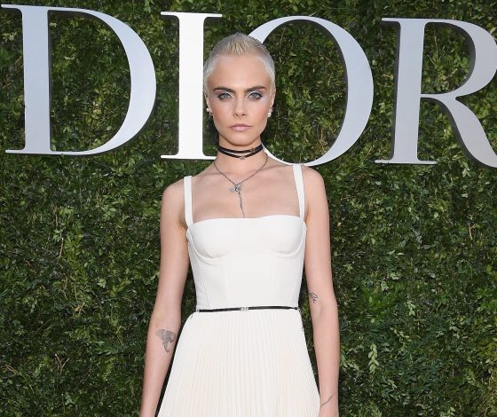 Кара Делевинь, Белла Хадид и Рената Литвинова на открытии выставки Dior в Париже