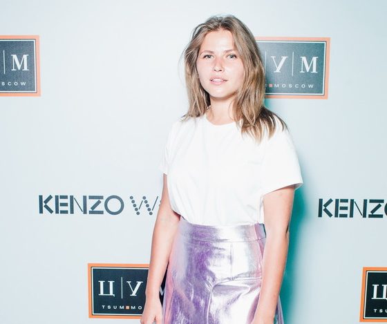 Юлия Топольницкая, Александра Стриженова и Елизавета Арзамасова на вечеринке KENZO