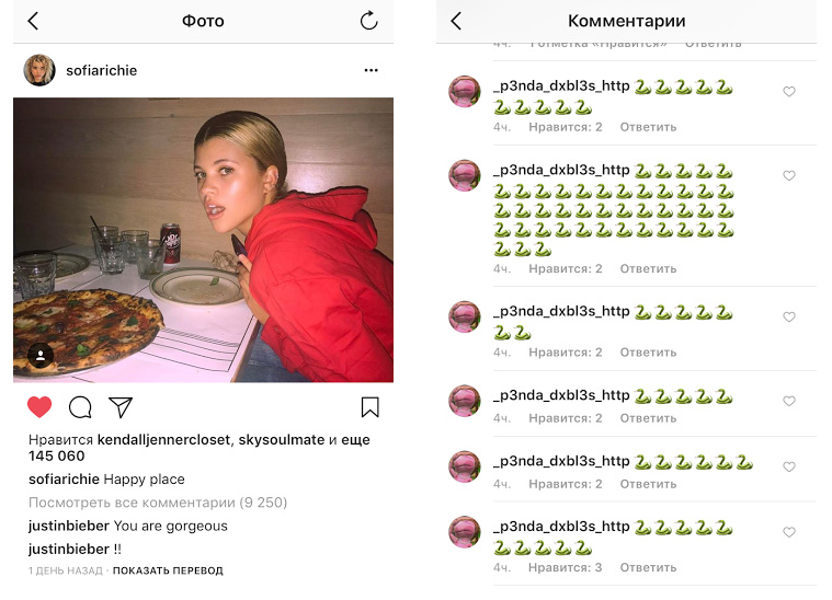 Instagram Софии Ричи