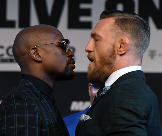 «Я унижтожу и вышвырну тебя отсюда»: последняя пресс-конференция Макгрегора и Мэйвезера перед боем