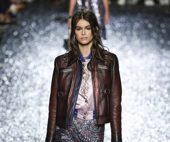 Кайя Гербер, Винни Харлоу, София Мартынова и Адвоа Абоа на показе Coach 1941!