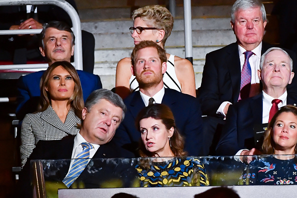 Мелания Трамп и принц Гарри на церемонии открытия «Игр непокоренных», 25 сентября 2017