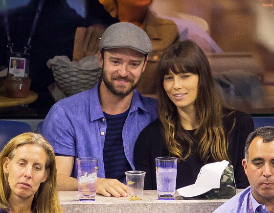 Новый выход: Джастин Тимберлейк и Джессика Бил на чемпионате по теннису