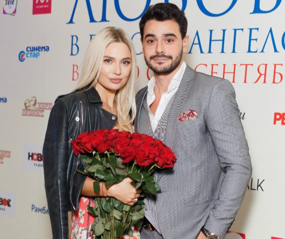 Наталья Рудова, Микаэл Арамян и Анна Седокова на премьере фильма «Любовь в городе ангелов»