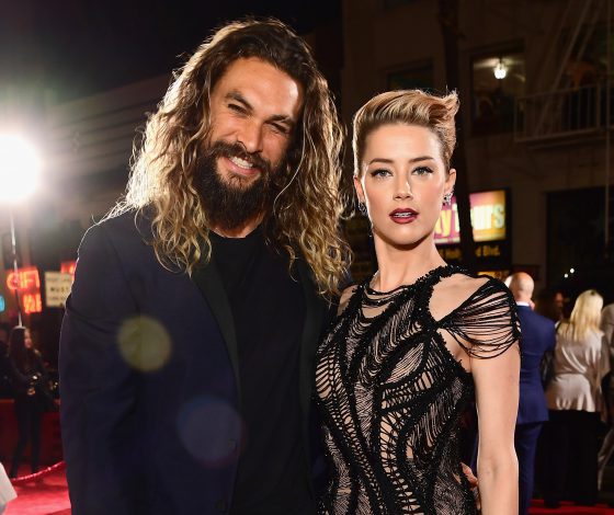 Эмбер Херд, Джейсон Момоа, Галь Гадот и Бен Афллек на премьере фильма «Лига справедливости»