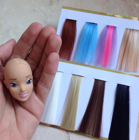 Как красить волосы кукле рапунцель