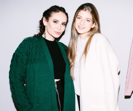 Айза Анохина, Александра Новикова и Тата Бондарчук-Мамиашвили на презентации коллаборации How to Green и 7КА