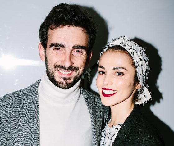 Сати Казанова и Стефано Тиоццо на открытии pop-up бара R Champagne Bar by Savva