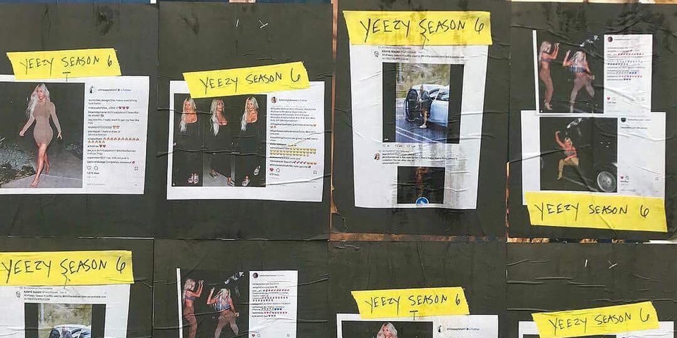 Постеры Yeezy Season 6 в Калифорнии