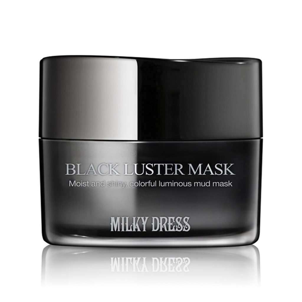 Black Luster Mask, Milky Dress на глиняной основе глубоко очищает поры и придает лицу естественное здоровое сияние