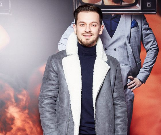 Миша Марвин, Бьянка и Микаэл Арамян на премьере фильма «Zомбоящик»