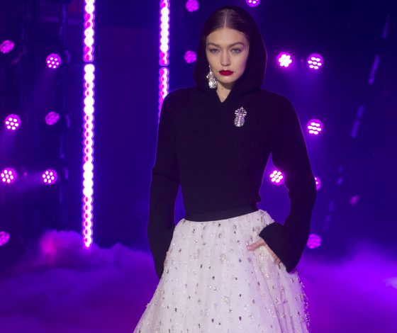 Адвоа Абоа, Джиджи и Белла Хадид на показе Brandon Maxwell!