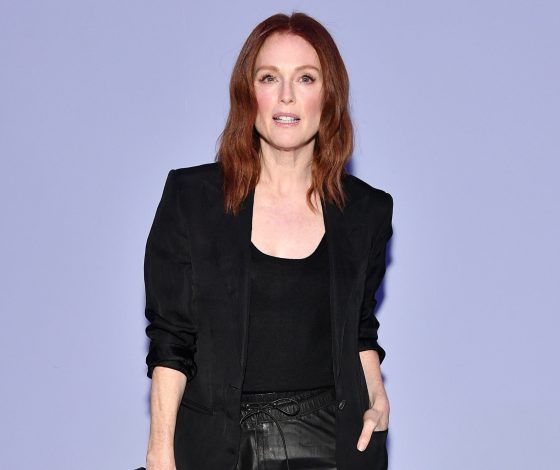 Джулианна Мур, Роузи Хантингтон-Уайтли и Зейн Малик на показе Tom Ford