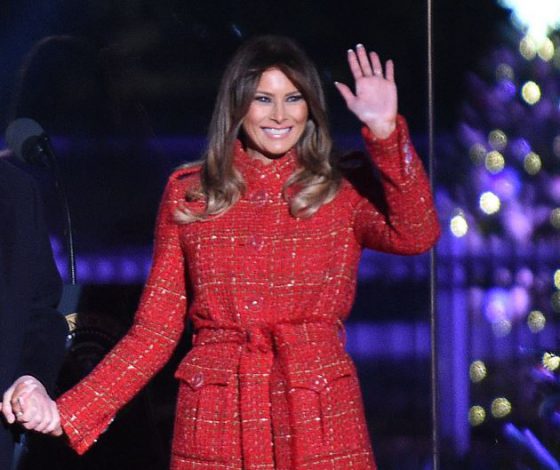 Цифра дня: сколько стоит красное пальто Мелании Трамп?