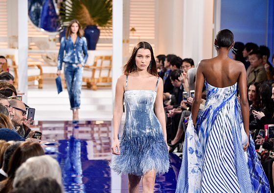 Белла и Анвар Хадид вышли на подиум показа Ralph Lauren