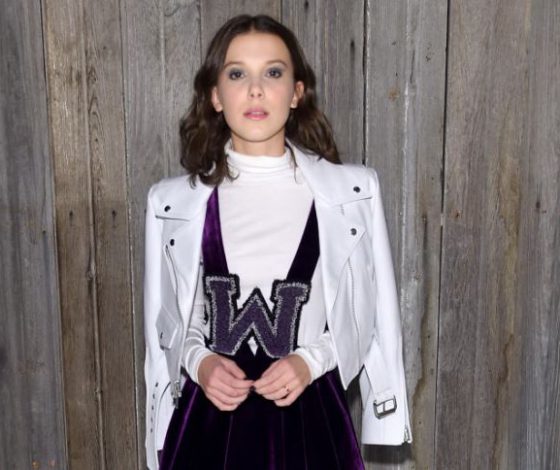 Первая Неделя моды. Звезда «Очень странных дел» Милли Бобби Браун на показе Calvin Klein