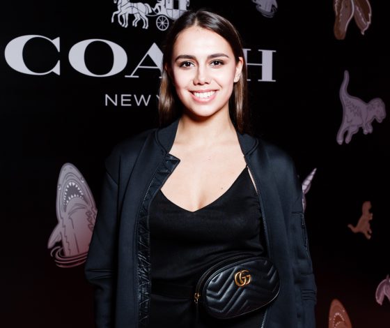 Маргарита Мамун, Елена Лядова, Аглая Тарасова и Милош Бикович на открытии бутика Coach