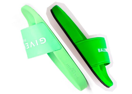 Голосование: салатовые шлепки Balenciaga Vs. Givenchy