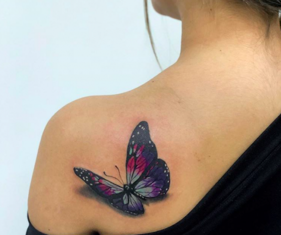 Самые весенние татуировки. В виде 3D бабочек!