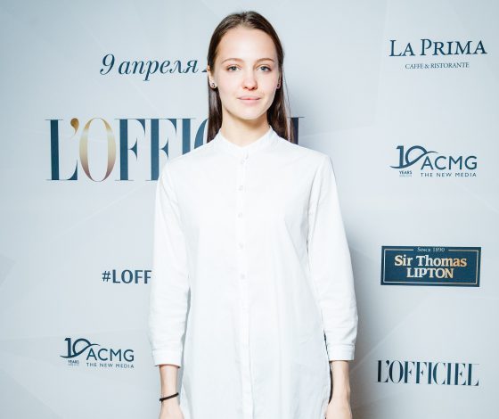 Юлия Хлынина, Максим Матвеев и Егор Корешков на обеде L'Officiel в рамках «Золотой Маски»