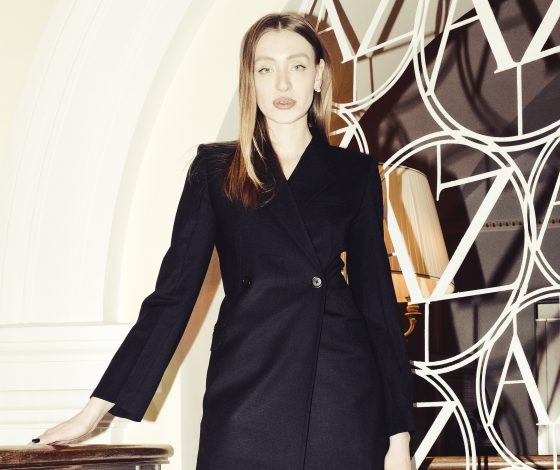 Мария Миногарова, Тата Бондарчук и Ясмина Муратович на показе Anastasia Zadorina 