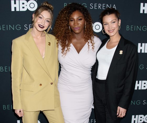 Джиджи и Белла Хадид поддержали Серену Уильямс на премьере сериала о ней