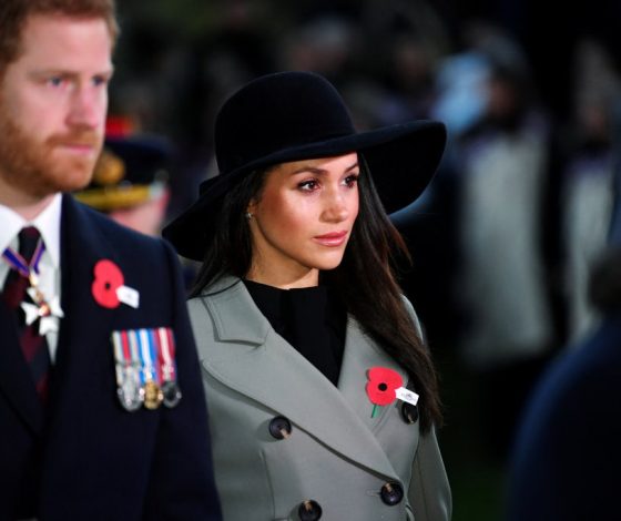 Принц Гарри и Меган Маркл на официальной службе Anzac Day Dawn