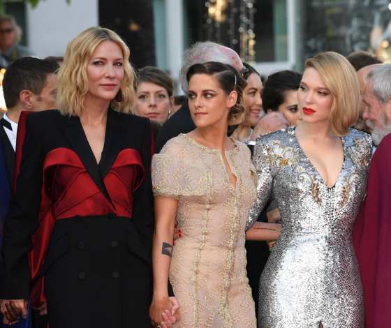Кейт Бланшетт, Кристен Стюарт и Андрей Звягинцев на закрытии 71-го Каннского кинофестиваля