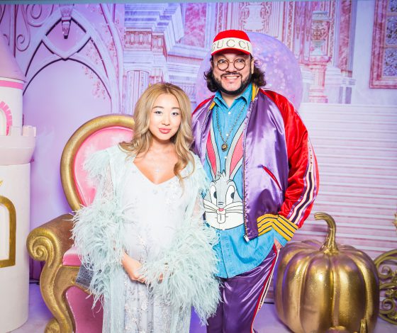 Филипп Киркоров, Жасмин и Алексей Учитель с детьми на показе Sasha Kim