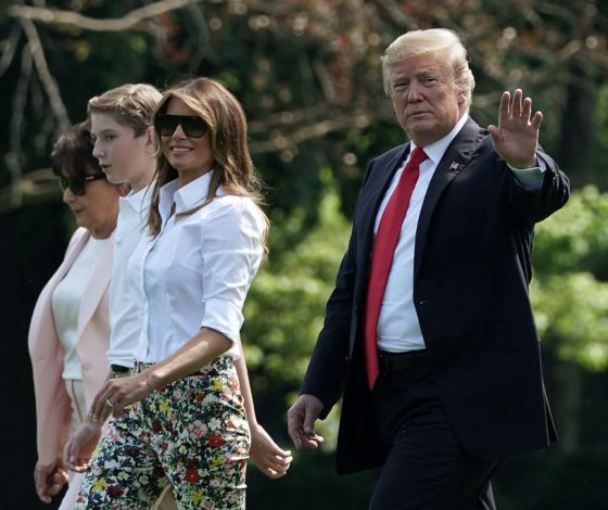 Семейные выходные Трампов. Мелания тоже там