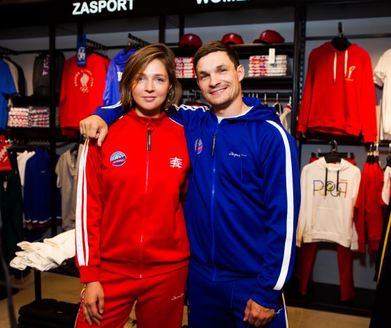 Алена Заварзина и Вик Уайлд на презентации коллекции ZASPORT «ЗАБЕЙ»