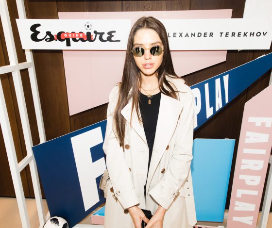 Виктория Короткова, Антон Лаврентьев и Надежда Сысоева на презентации коллекции FAIR PLAY by Alexander Terekhov 