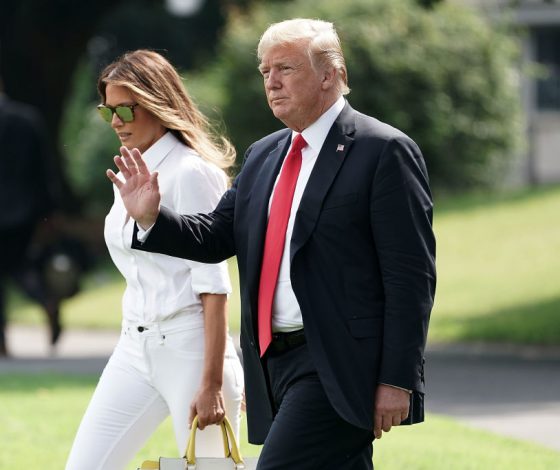 Вся в белом: новый выход Мелании Трамп