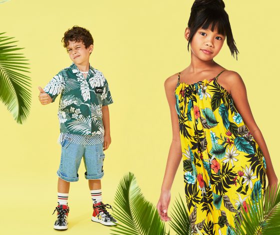 Попугаи, тропики и много желтого в бутике детской одежды «Даниэль»