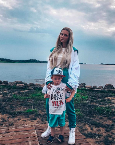 Наталья Горчакова с сыном Петей 
