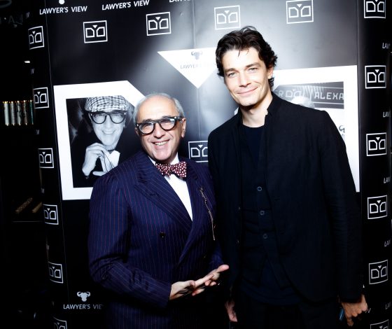 Максим Матвеев, Дмитрий Хрусталев и Ирина Хакамада на открытии бутика Александра Добровинского 