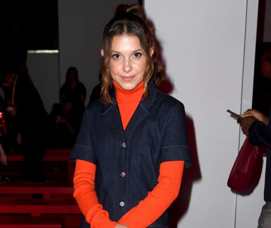 Милли Бобби Браун и A$AP Rocky на показе Calvin Klein