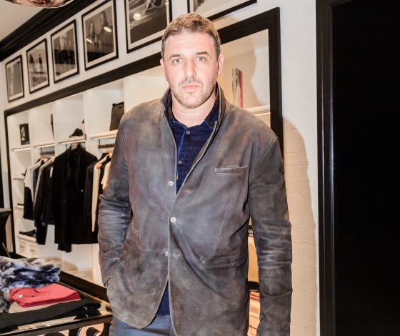 Максим Виторган, Эмин Агаларов и Денис Клявер на презентация новой коллекции John Varvatos