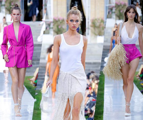 Стелла Максвелл и идеальный пиджак цвета фуксии на показе Jacquemus в Париже