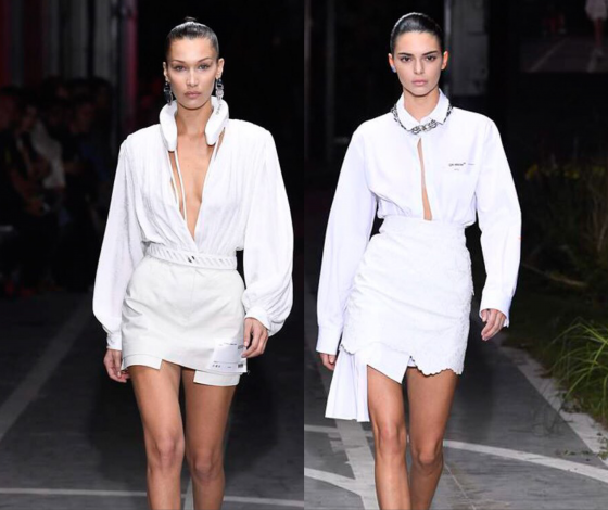 Белла Хадид и Кендалл Дженнер ВДВОЕМ открыли показ Off-White!