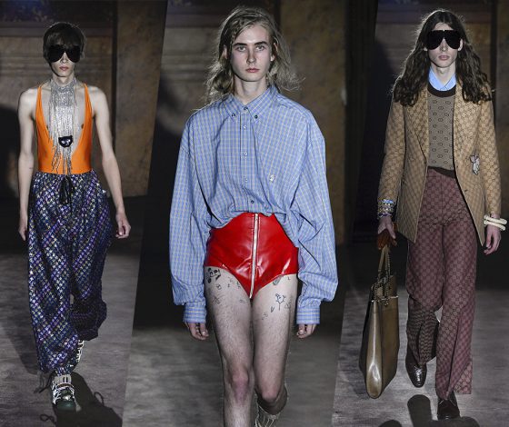 Много кожи, монограмма и полуголые парни: смотри показ Gucci здесь!