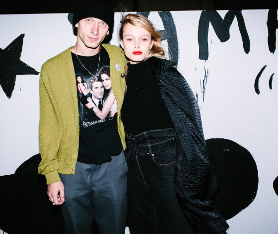 Толя Титаев, Симона Куст и Анка Цицишвили на открытии выставки Highlights