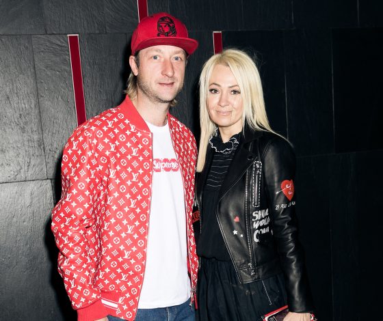 Яна Рудковская, Евгений Плющенко и Мария Кожевникова на показе Барвиха Luxury Village