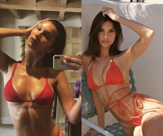 Битва титанов! Кто горячее в бикини: Белла Хадид или Эмили Ратаковски