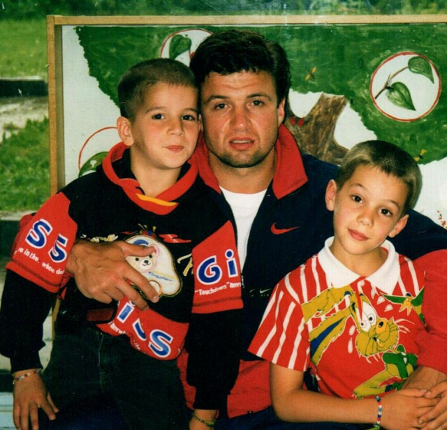 Федук с отцом и братом Кириллом