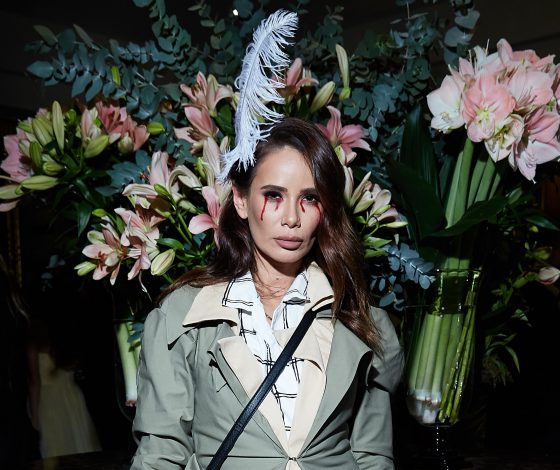 Айза Анохина, Павел Прилучный и Агата Муцениеце на AfterHalloween