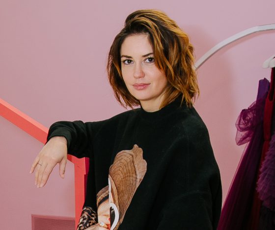 Агата Муцениеце, Надежда Сысоева и Виктория Дайнеко на открытии pop-up store киевского бренда Marsala