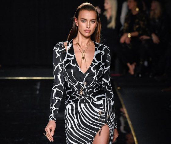 Как мило! Брэдли Купер поддержал Ирину Шейк на показе Versace