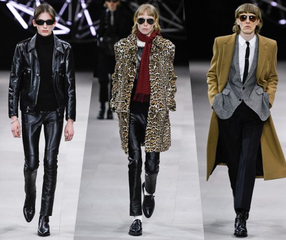 Леопардовые шубы и очень много кожи на показе Celine в Париже